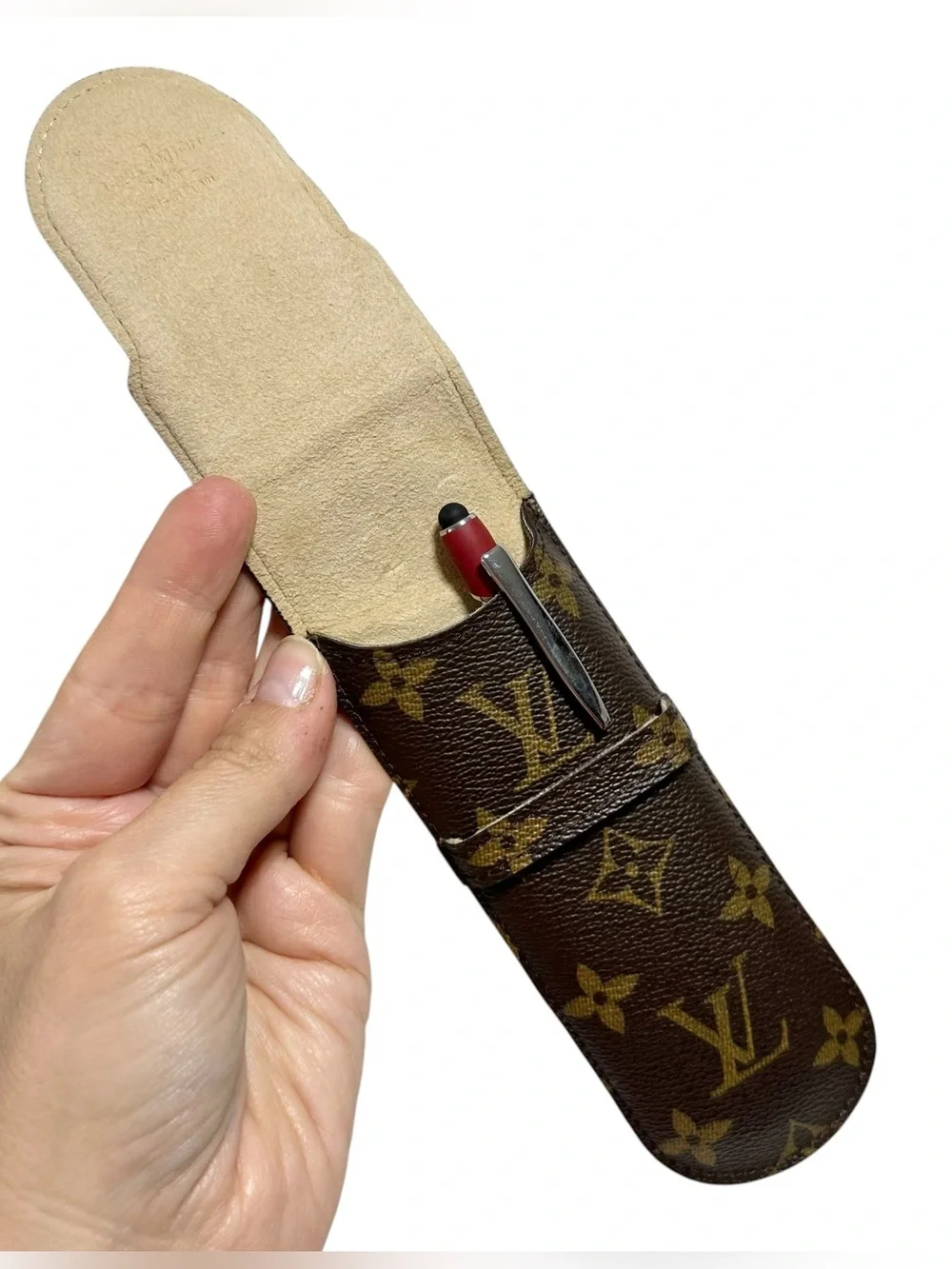 Louis Vuitton Monogram Leather & Suede Eyeglasses Pen Holder